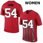 NCAA Ohio State Buckeyes Women's #54 John Simon Throwback Nike Football College Jersey EKF4645LE